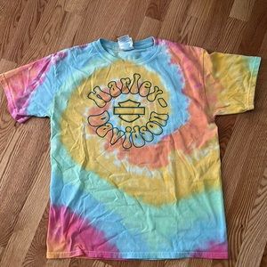 Tie Dye Harley Davidson Tee